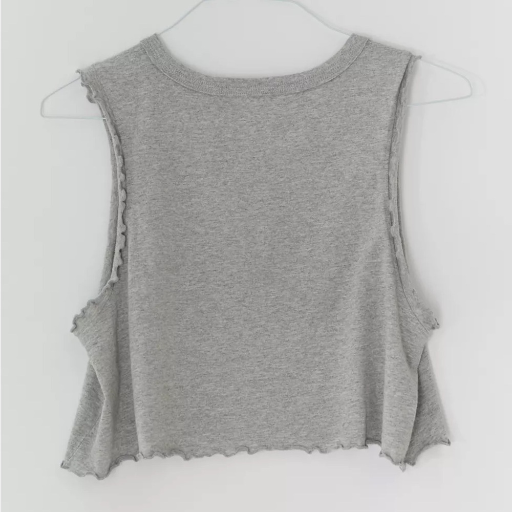 Urban Outfitters Layla Cropped Lettuce-Edge Muscle Tank - Picture 2 of 4